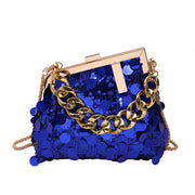 Sequin Chain Shoulder Crossbody Evening Bag