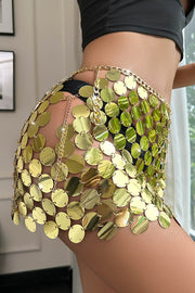 Sexy Sparkling Sequined Hollow Skirt