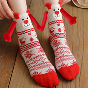 Christmas Cute Couple Magnetic Socks