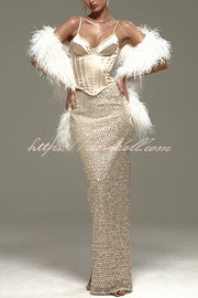 The Great Gatsby Satin Sweetheart Neck Corset Back Lace-up Tank