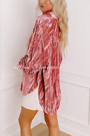 Solid Color Velvet Light-sensitive Drape Loose Shirt