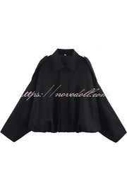 Fashion Lapel Long-sleeved Casual Bomber Jacket