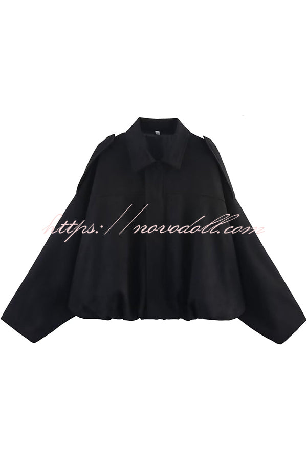 Fashion Lapel Long-sleeved Casual Bomber Jacket