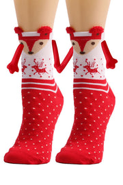 Christmas Cute Couple Magnetic Socks