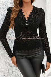 Solid Color Lace Sexy V-neck Bottoming Slim Fit Top