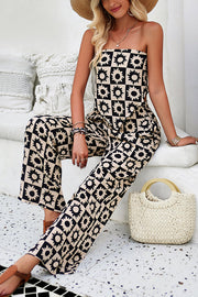 Fun Printed Off The Shoulder Top and Elastic Waist Pocket Pants Set