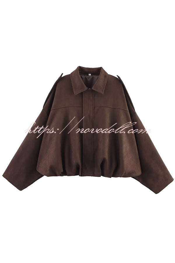 Fashion Lapel Long-sleeved Casual Bomber Jacket