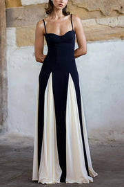 Timeless Elegance Panelled Tulle A-line Slip Maxi Dress