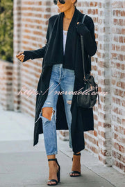 Fireside Pocketed Oversized Drape Neckline Knit Cardigan