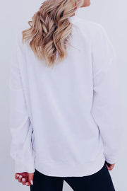 Christmas Gift Sequin Loose Casual Long Sleeve Sweatshirt